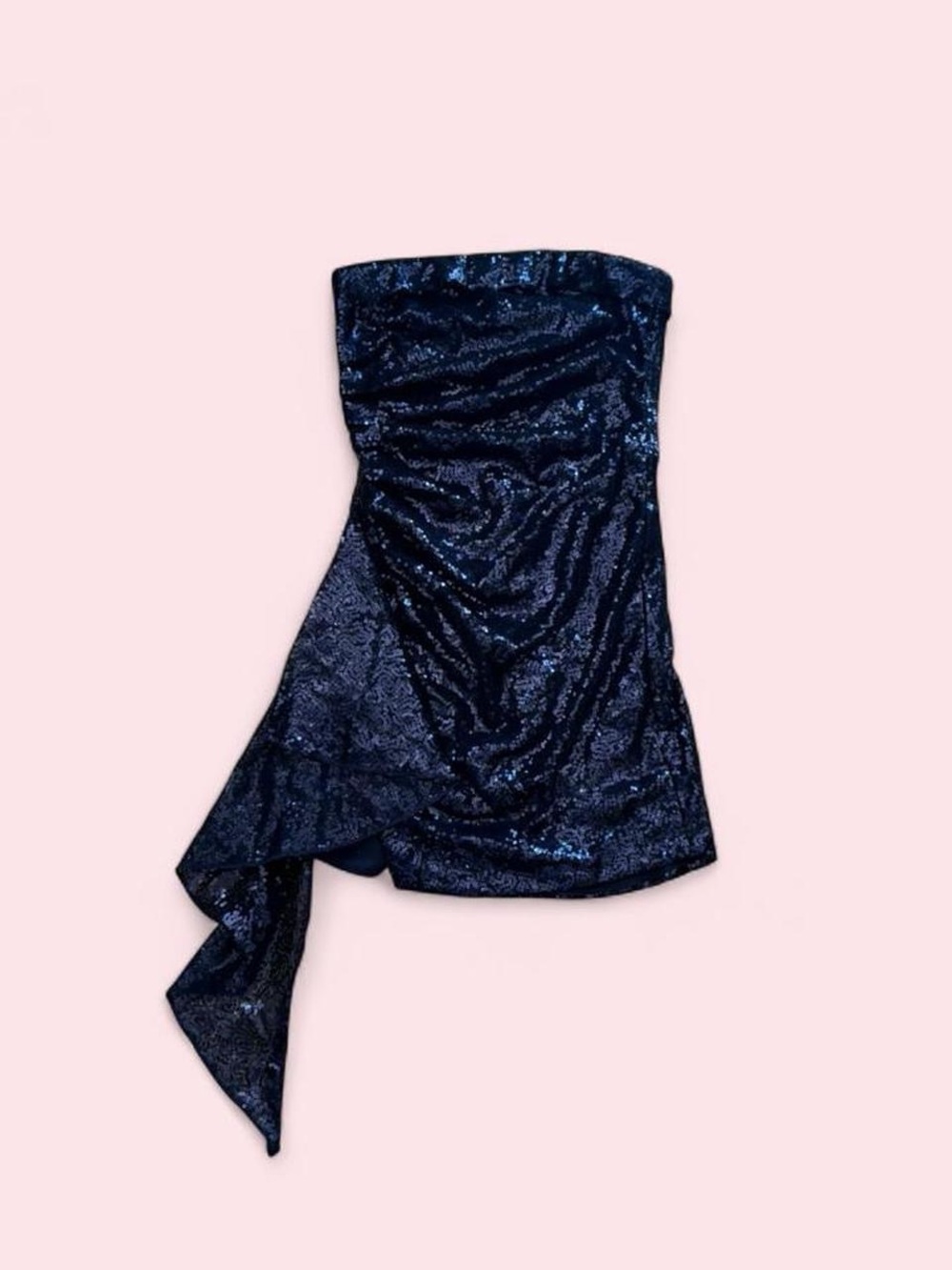 Lucy in the Sky Navy Sequin Strapless Mini Dress - Picture 4 of 7